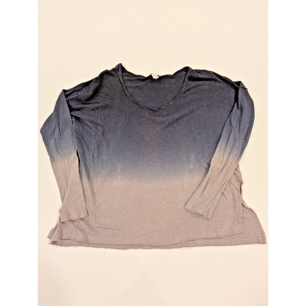 Free People - Large -  Charcoal Grey -  Slouch Long Sleeve Top